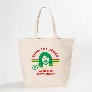 MIDFLD x CITY BOYS FC "Find The Space" Canvas Tote Bag