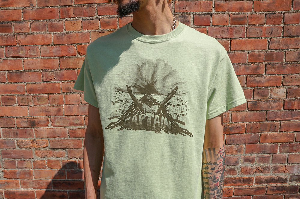 MIDFLD x CITY BOYS Captain Tee - Pistachio