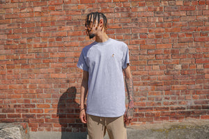 MIDFLD x CITY BOYS "Black Tulip" Embroidery Tee - Grey
