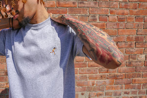 MIDFLD x CITY BOYS "Black Tulip" Embroidery Tee - Grey