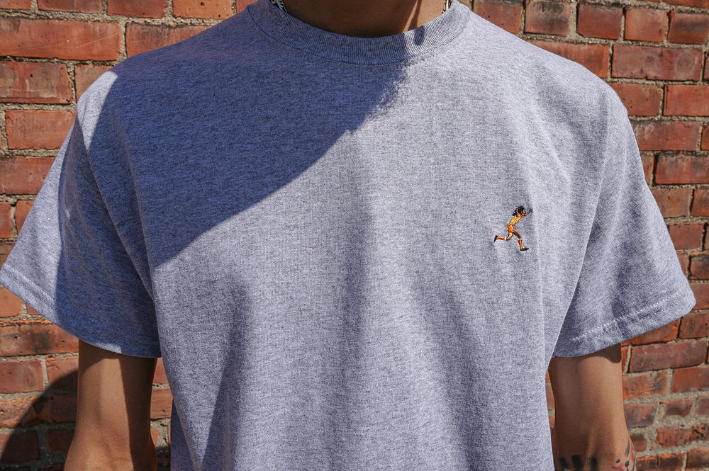 MIDFLD x CITY BOYS "Black Tulip" Embroidery Tee - Grey